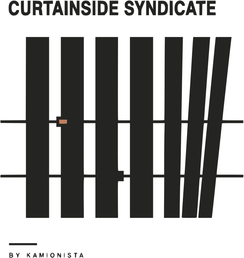 Curtainside Syndicate — detail zadnej potlače